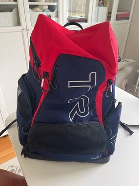 TYR Navy and Red Performance Backpack